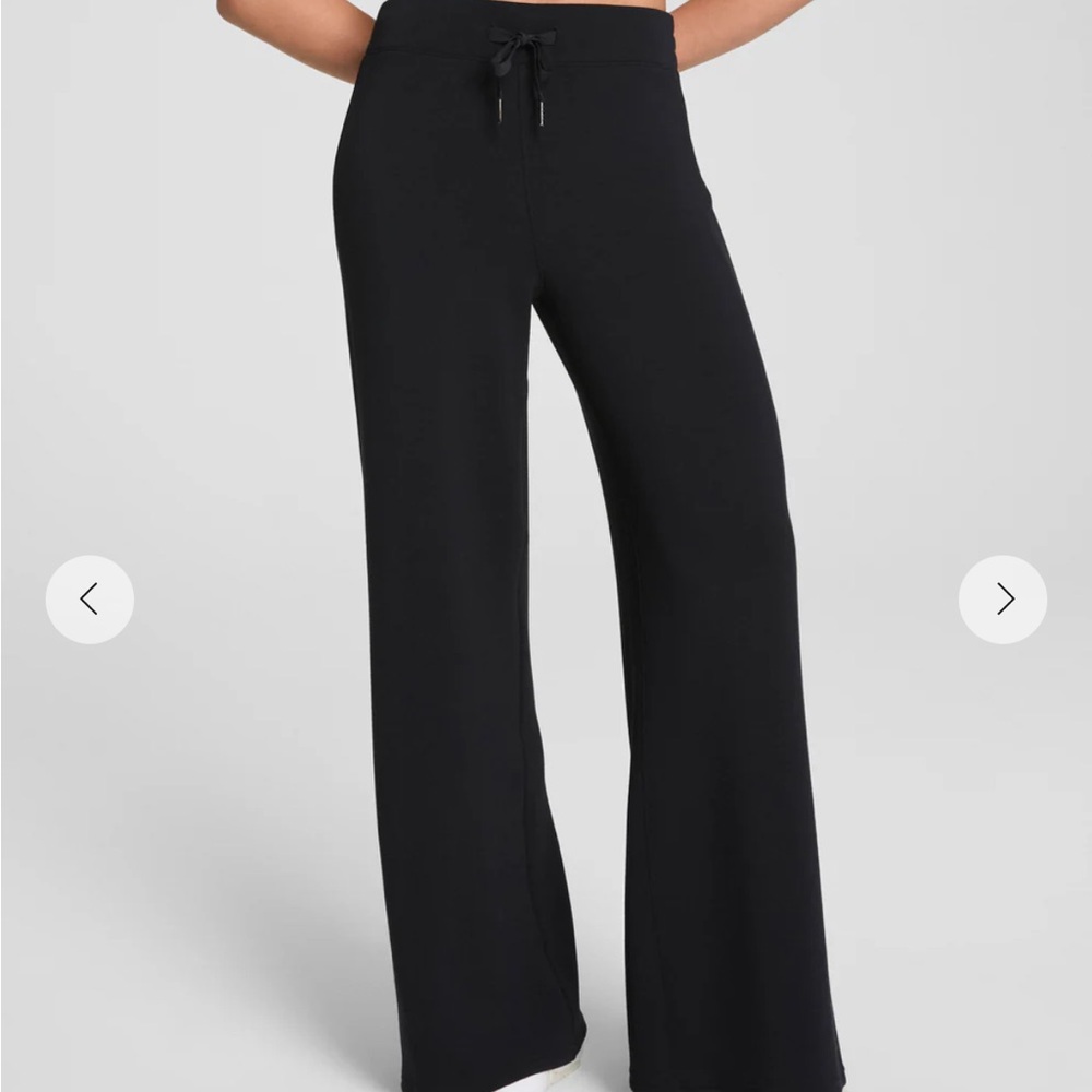 SPANX AirEssentials Black Wide-Leg Pants